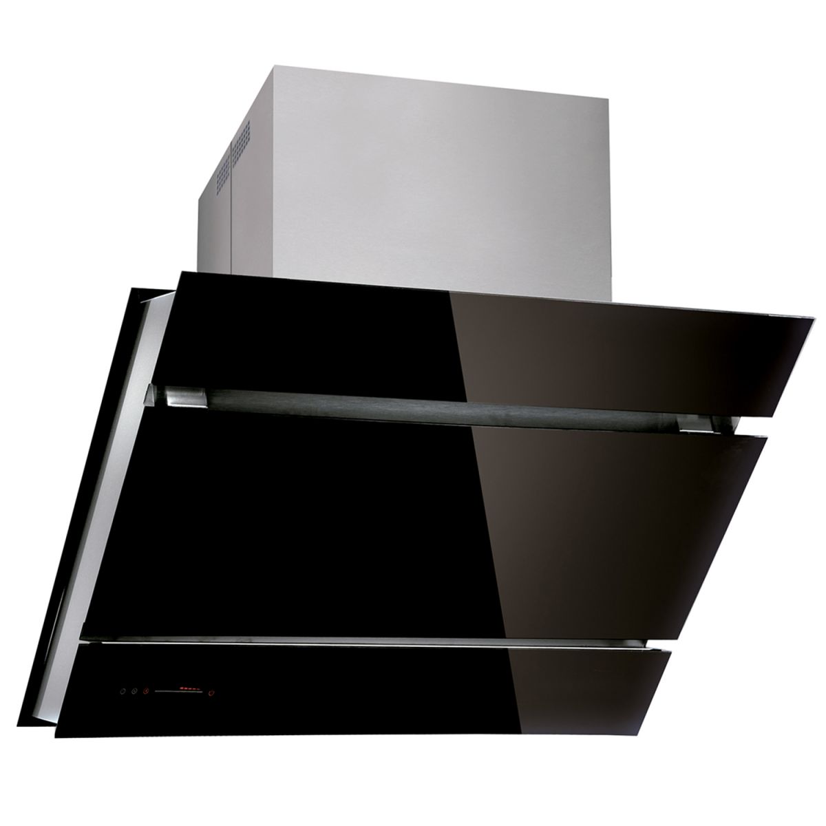 MyAppliances REF10205 90cm Designer Black Angled Glass Island Cooker Hood